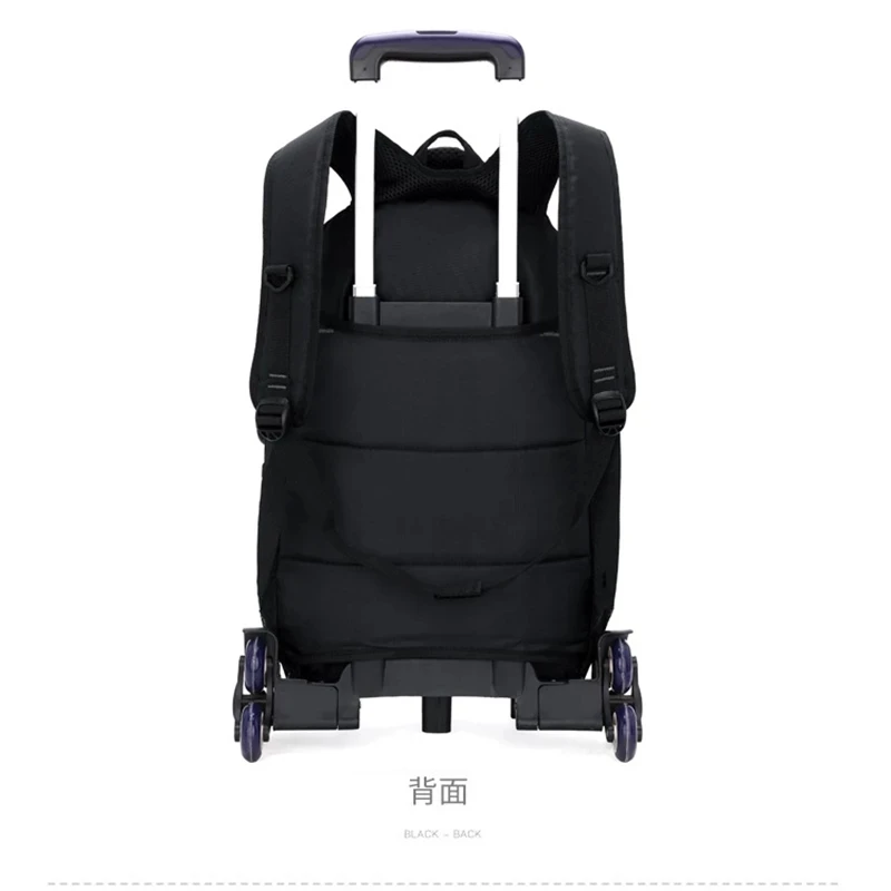 New Children's Boys Girls School Trolley Backpacks with Wheels Removable Children Elementary School Satchel Bags Travel Luggage