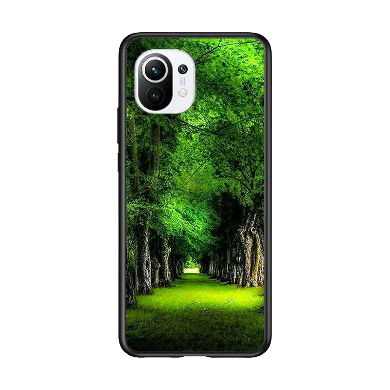 

Beautiful Emerald Green for Xiaomi Mi 11 10T Note 10 Ultra 5G 9 9T SE 8 A3 A2 A1 6X Pro Play F1 Lite 5G Black Phone Case