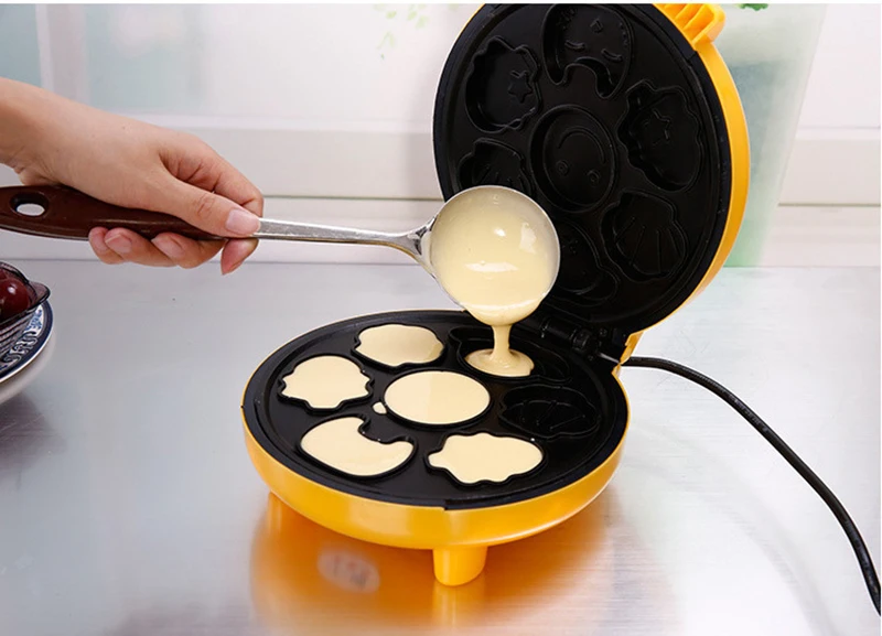 Online Pembuat Wafel Listrik Mini Mesin Wafel Sarapan Oven Kue Telur Gelembung Panci Oven Kue Telur Mesin Eggette Panci Wafel Mini