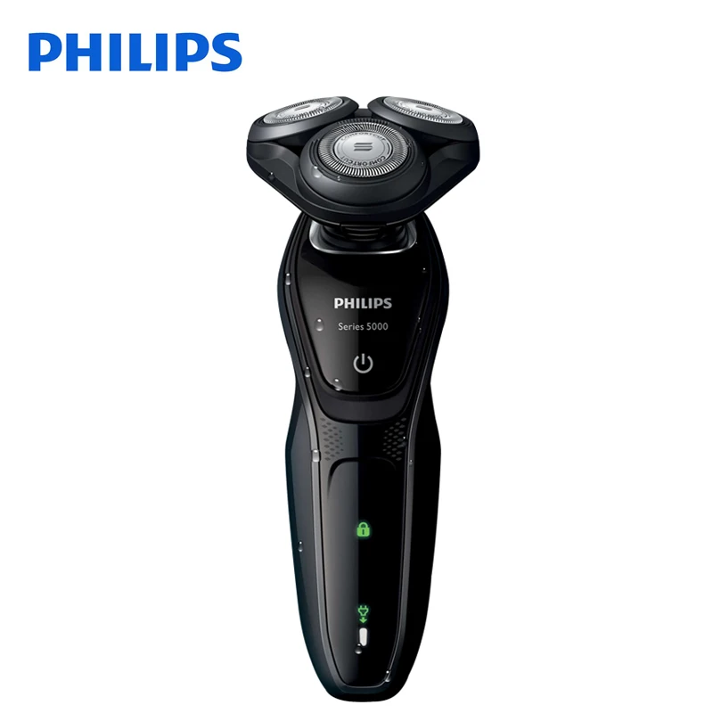 Philips профессиональная электробритва S5082 перезаряжаемая 3D плавающая головка моющаяся для мужской 5 направления Гибкая бритвенная головка - Цвет: Philips S5082