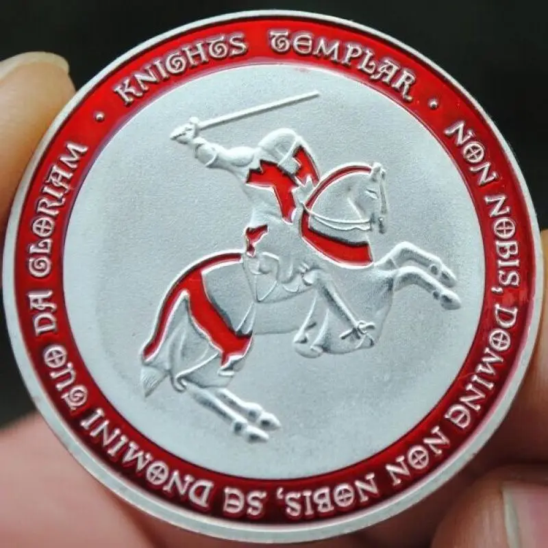 40 мм позолоченный заказ Рыцаря тамплиера сувенир медаль окисления монет | Дом и