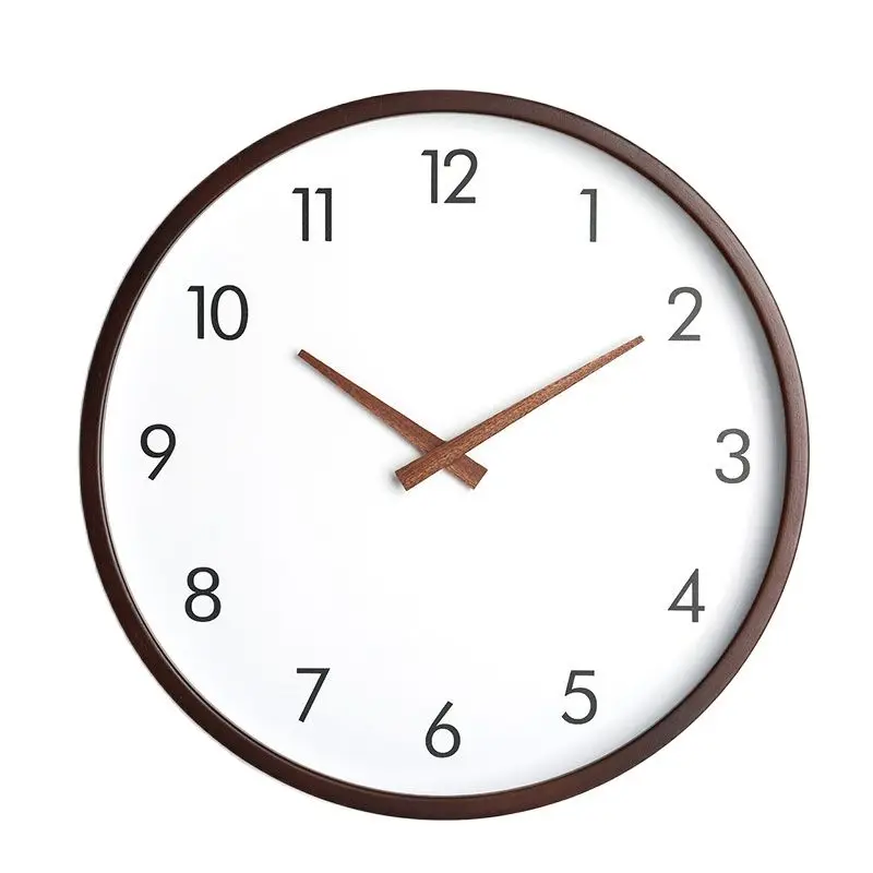 Настенные часы в скандинавском стиле современные бесшумные деревянные большие