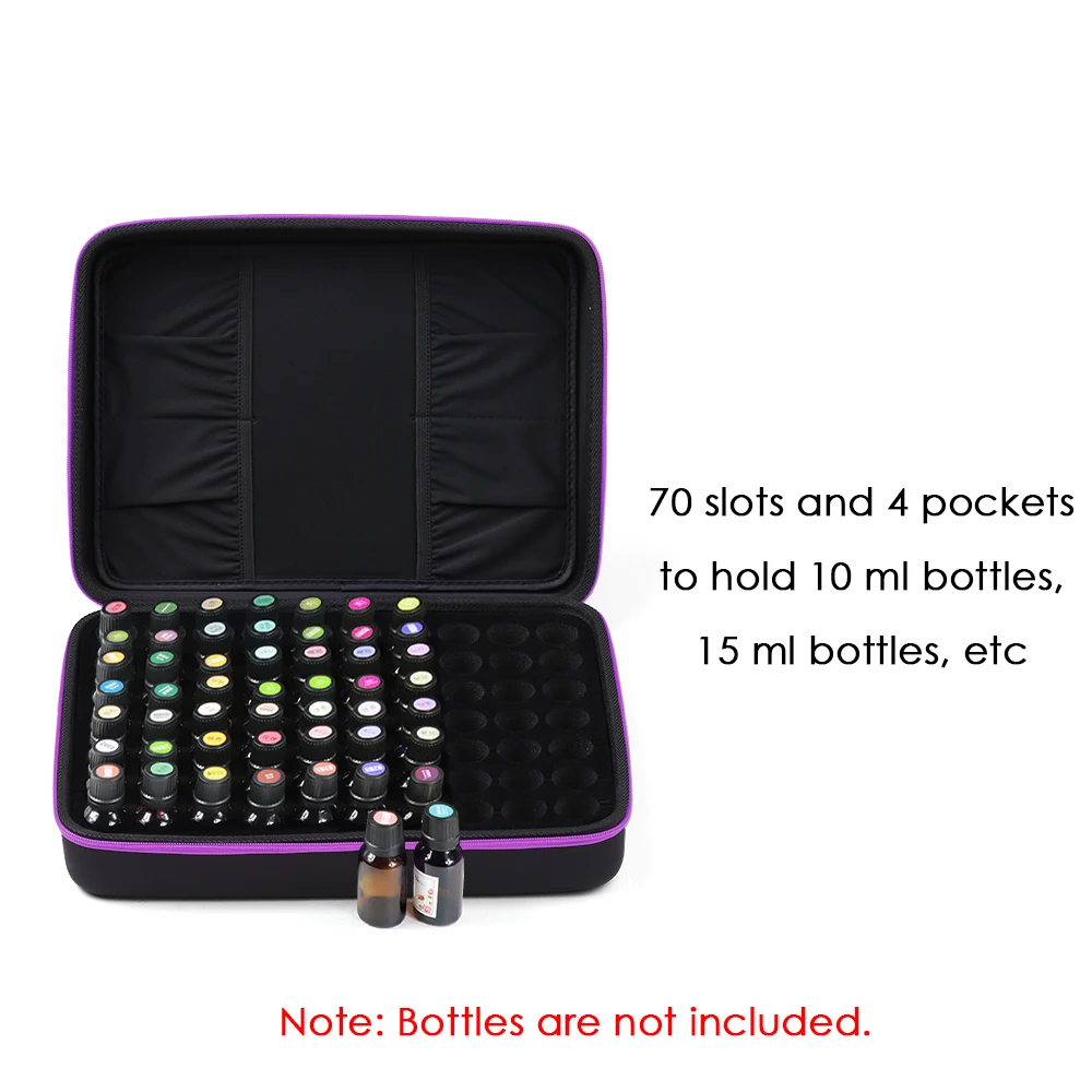 42/70 Bottles Essential Oil Case 10/15 ML Perfume Oil Essential Oil Box Travel Portable Carrying Holder Nail Polish Storage Bag