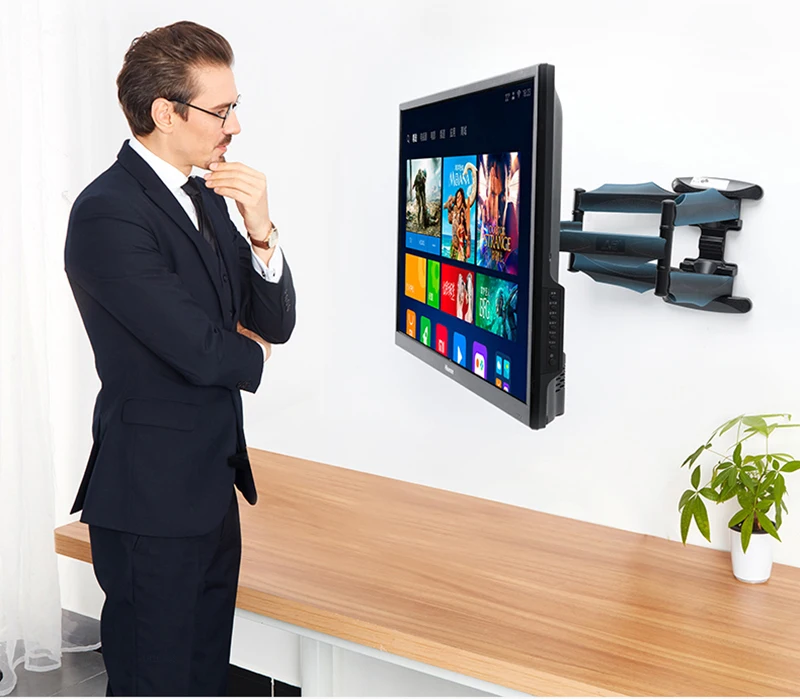 NB P5 Full Motion 3" /40"/4" /50"/5" lcd светодиодный настенный кронштейн для телевизора 6 поворотных рычагов Макс. VESA 400x400 мм Кронштейн для ТВ