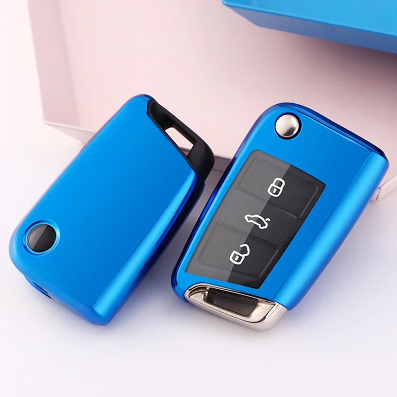 

Fashion Charm Car Key Cover Remote TPU Lightweight Soft Transparent Car Key Case Car Key Holder Shell for Volkswagen Polo