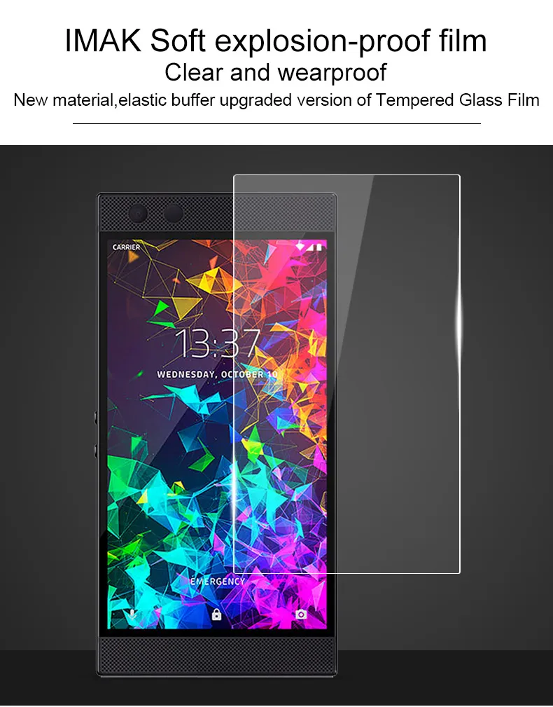 Imak Прозрачная мягкая Взрывозащищенная защитная пленка для razer Phone 2 Защитная пленка для экрана