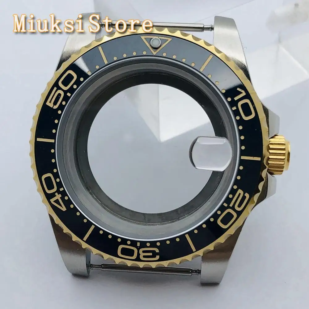 Стерильный корпус 40 мм прозрачное стекло задняя крышка керамический безель