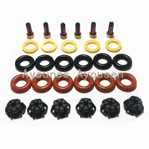 6 комплектов ремонта топливных форсунок 0280150440 13641703819   Для BMW E60 E39 520i 523i 525i 528i E36 328i E36 замена автомобиля AY-RK004