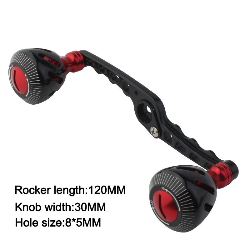 A red black EKFan дизайн 8*5 мм отверстие ручки из алюминиевого сплава s-образная ручка из алюминиевого сплава рыболовный инструмент - Цвет: A red black