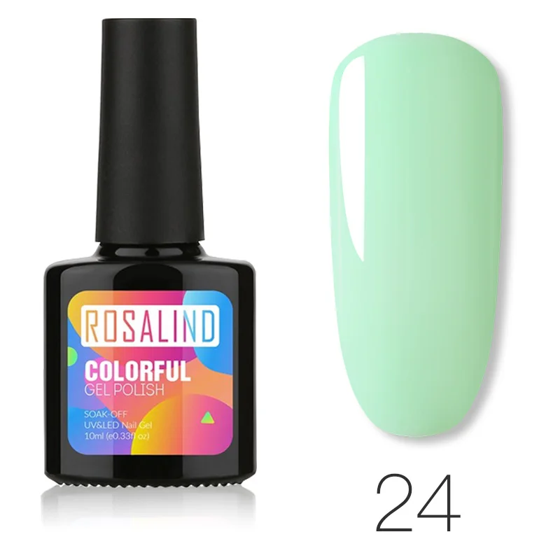 ROSALIND Гель-лак для ногтей primer10 мл Гибридный гвоздь длительное замачивание уф Гель-лак для ногтей Топ основа лак для Гель-лак для нейл-арта - Цвет: 24