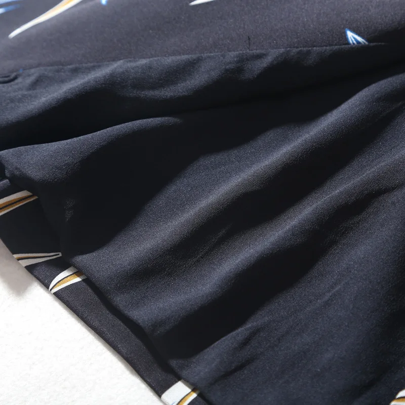 Женский блейзер высокого качества 100% плотный Шелковый с принтом длинный рукав на