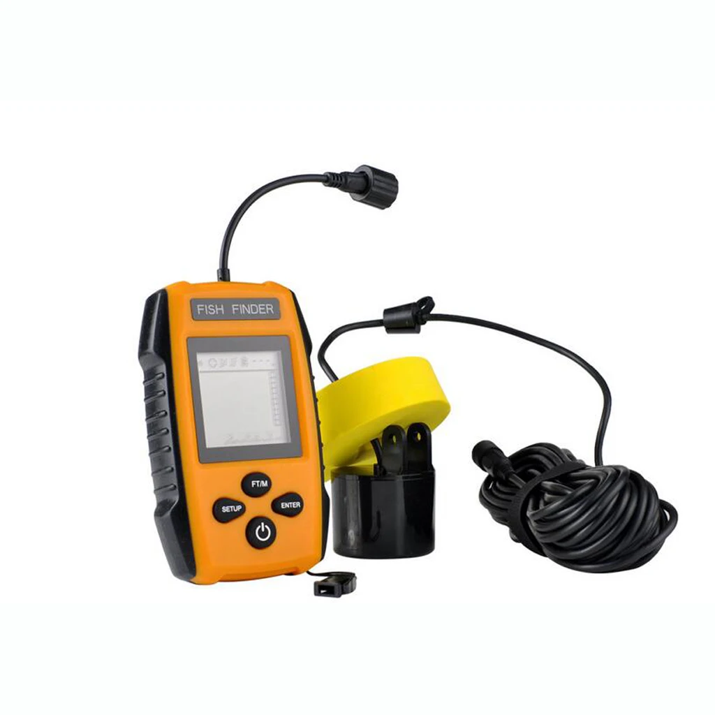 Портативный рыболокатор глубина воды и температура с проводным датчиком