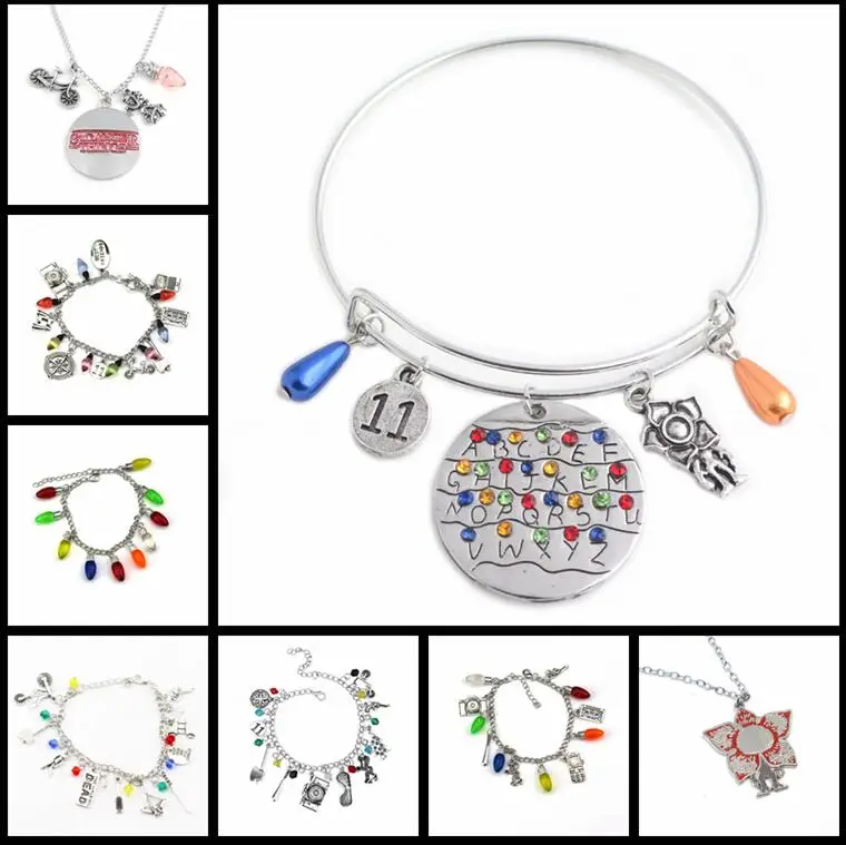 Браслет очень странные дела 3 дюйма одиннадцать букв игрушка для женщин и девочек