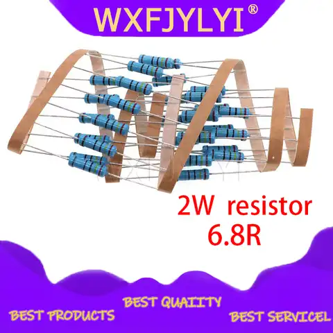 20 шт. 6,8 Ом 2 Вт 6.8R 6R8 металлический пленочный резистор
