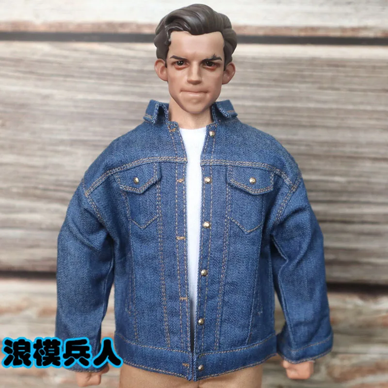 

1/6 Men's denim jacket fashion short top model, suitable for 12-inch movable dolls in stock.