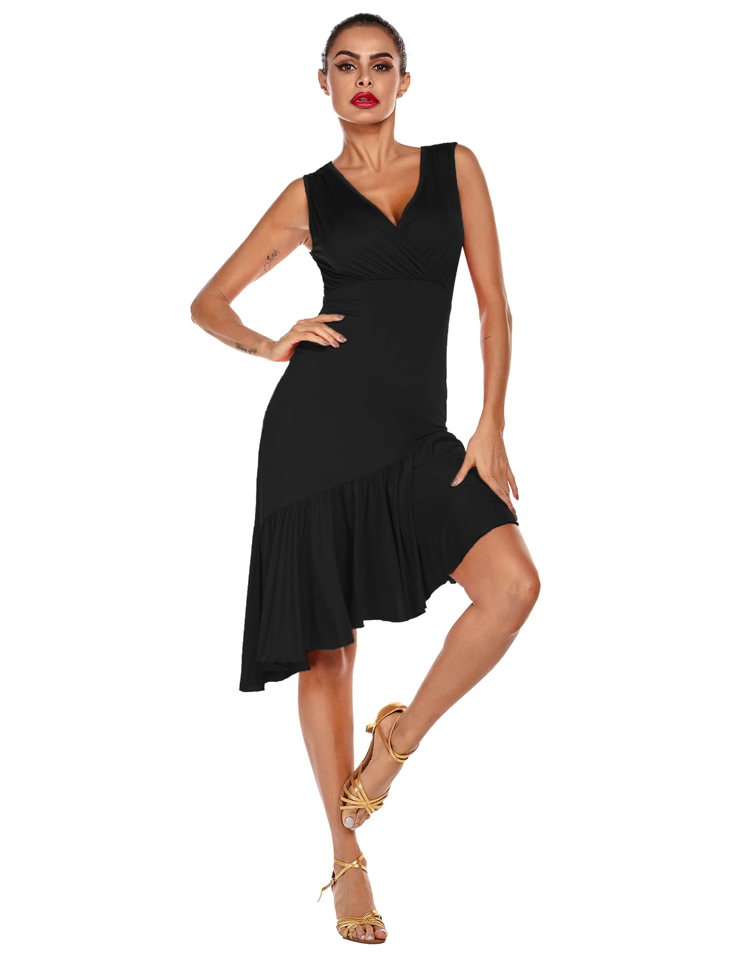 2020 New Sexy Woman Latin Dance Dress Adult Ballroom Big Swing Skirt High Qualitysalsa Tango Wear Costume Stage | Тематическая