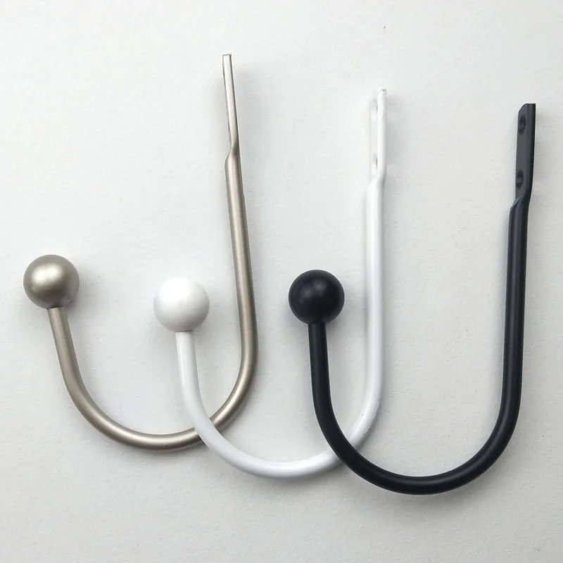 

2 Pack Curtain Holdbacks, U Shaped Wall Mounted Curtain Tieback Hooks Drapery Tiebacks Decorative Curtain Hooks for Home Decor