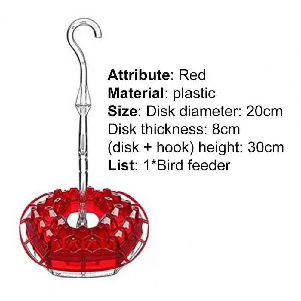 

Hummingbird Feeder Detachable Leak-proof Plastic Pet Feeding Water Container for Home