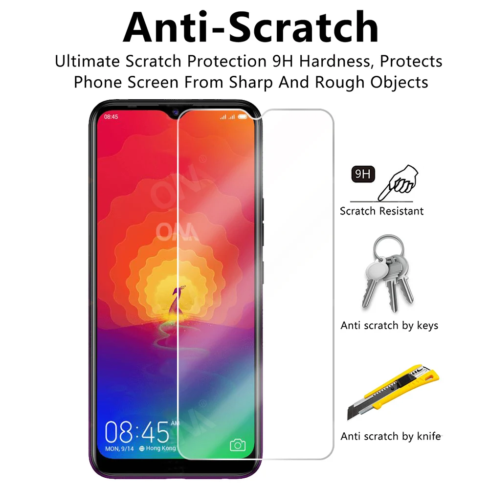 3 шт. закаленное стекло для Tecno Spark 4 Защита экрана защитная стеклянная пленка |