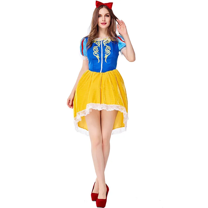 New Snow White Cosplay Halloween For Women Wear Adult Fantasia Carnival Party Cartoon Princess Dress Costumes | Тематическая одежда