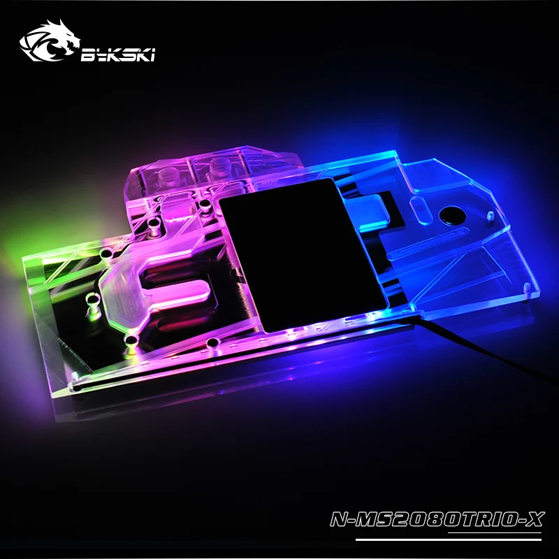 Bykski графический блок с полным покрытием для MSI RTX 2080 GAMING X TRIO графическая карта