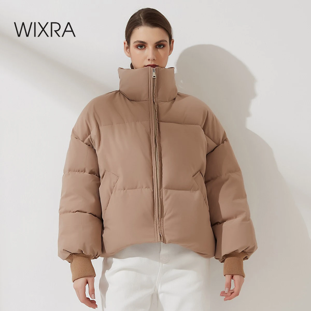 Wixra женские толстые зимние парки повседневные теплые хлопковые куртки пальто