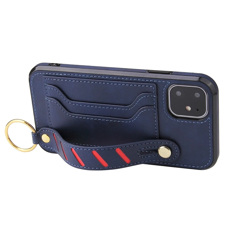 Кожаный чехол с ремешком на руку для iPhone 11 Pro Max 12 Mini X XS XR SE 2020 отделение карт сумка 6