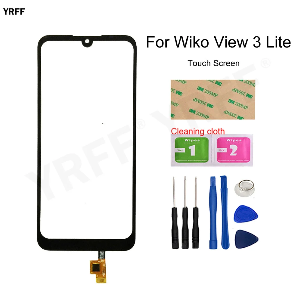 

Фотопанель s для Wiko View 3 Lite, переднее стекло, сенсорный экран, дигитайзер, запасные части, инструменты, 3M клей