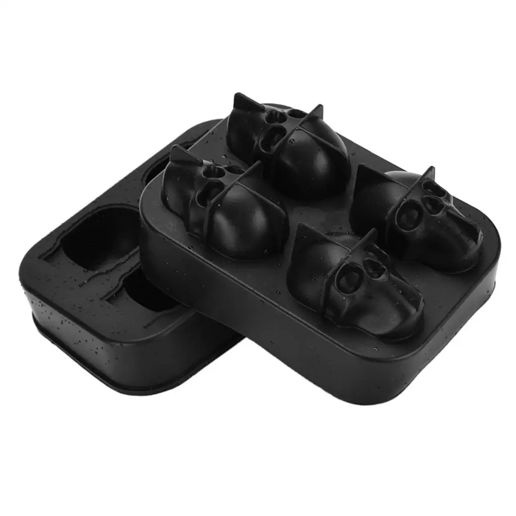 Мягкий Скелет Форма поднос кубика льда шоколад хранилище для мороженого