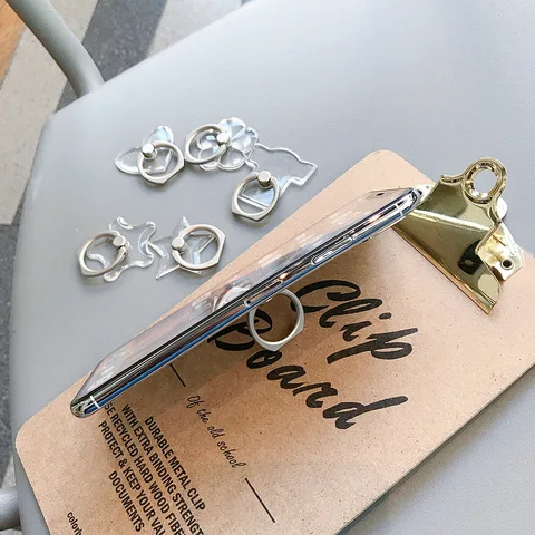 Держатель-подставка для iPhone XS, Huawei, Samsung, Круглый, с кольцом-держателем в виде кошки, звезды, мобильный телефон