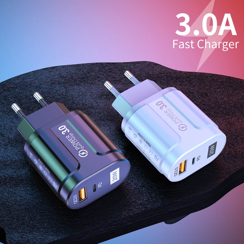 PD 20W USB C зарядное устройство для iPhone 12 Pro Max Mini Quick Charge 3 0 QC Type Быстрая зарядка