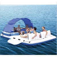 inflatable island ocean park deck chair floating row sun shading floating row rest