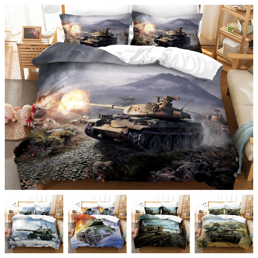 

2021 Hot Style 2 or 3pcs Calico Printing Soft Duvet Cover Sets 1 Quilt Cover + 1/2 Pillowcases Single Twin Full Queen King
