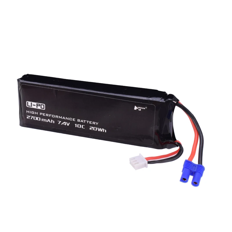 Original 7.4V 2700mAh 10C Rechargeable Battery 7.4 v 2700 mah H501S For Hubsan X4 RC Quadcopter Spare Parts | Игрушки и хобби