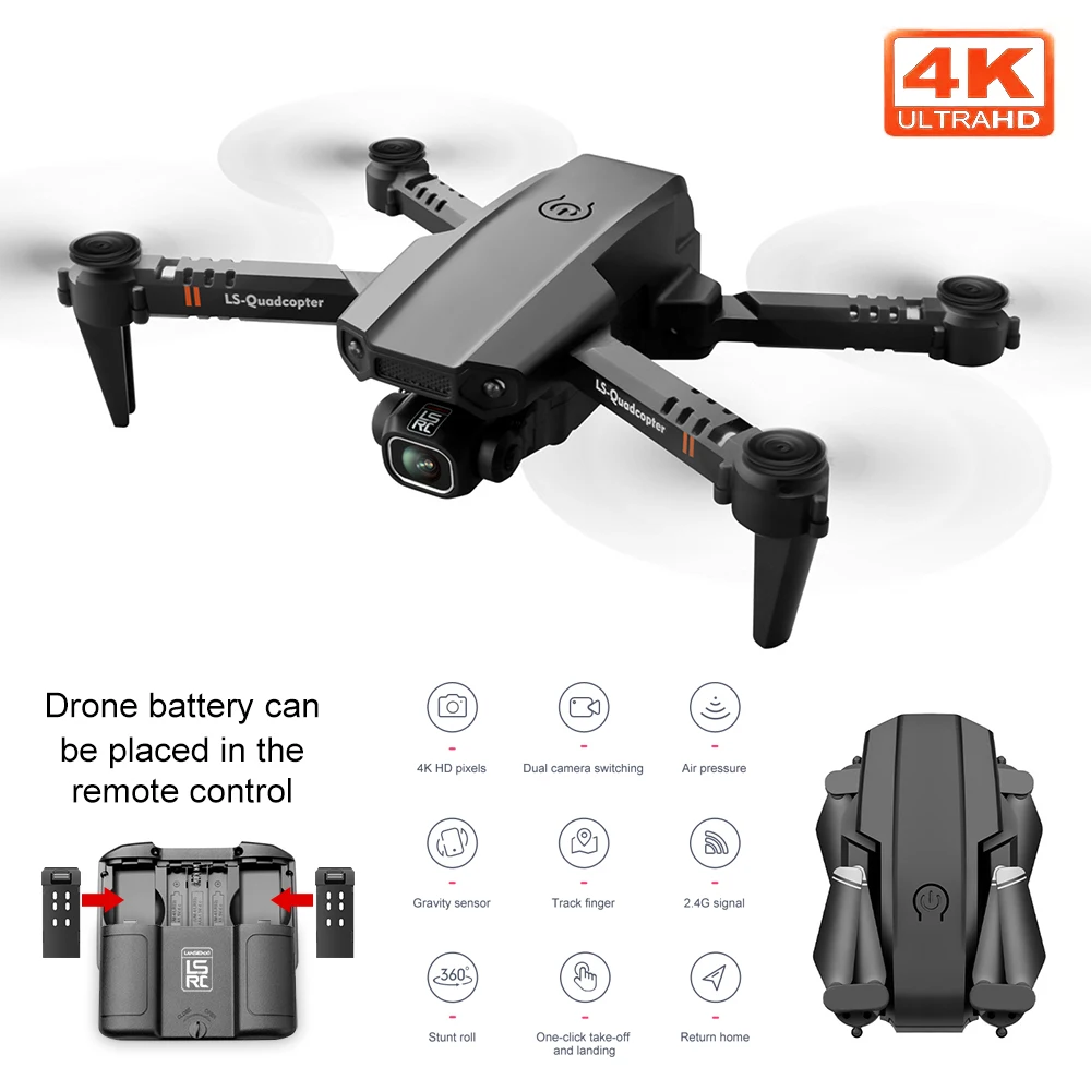 

New Drone 4k Double Camera HD XT6 WIFI FPV Drone Air Pressure Fixed Height four-axis Aircraft RC Helicopter With Camera