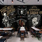 Пользовательская 3D фото настенная бумага Европейская ретро ностальгическая доска граффити череп мотоцикл Бар Кафе Ресторан KTV настенная бумага