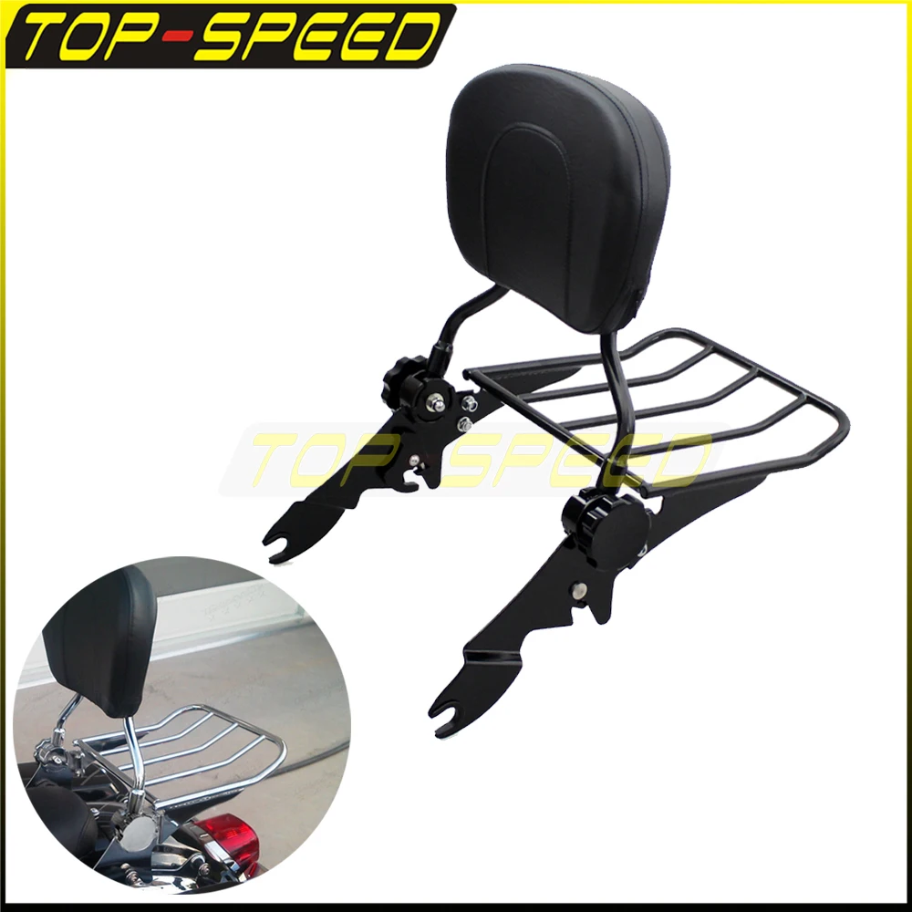 Багажная стойка для мотоцикла задняя пассажирская спинка Harley Touring Road King FLHR FLHRC FLHX