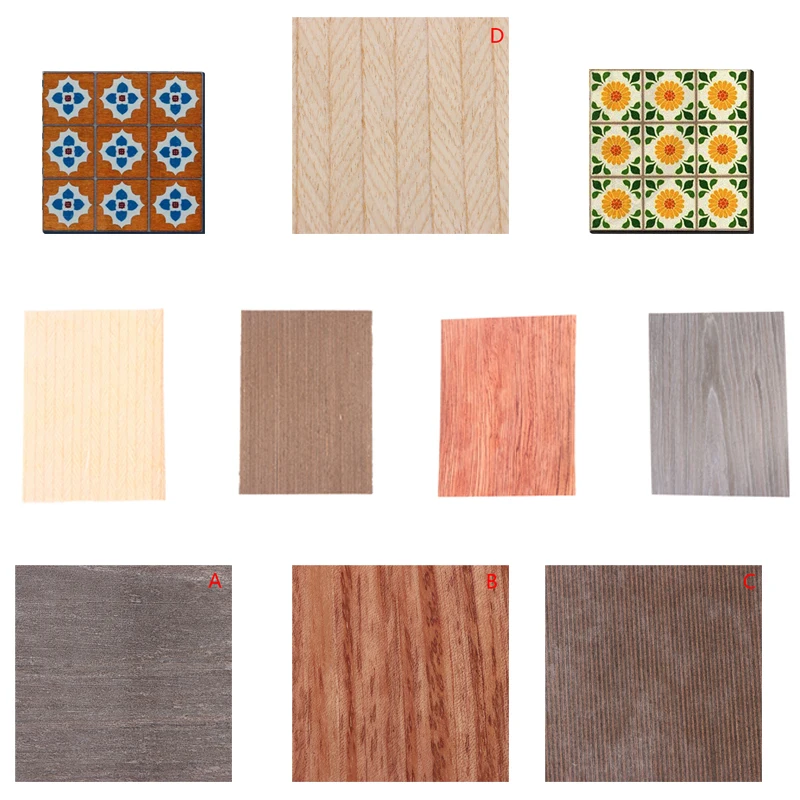 1/12 миниатюрный деревянный пол в стиле ретро для кукольного домика кухни столовой