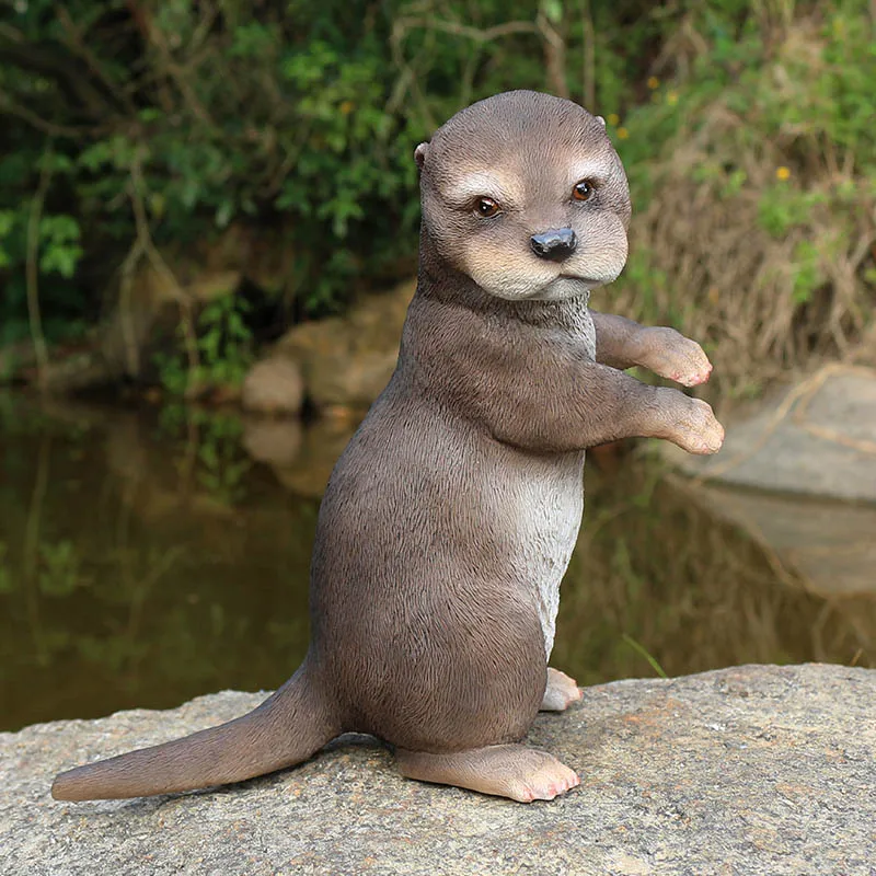 Домашний декор статуя двора животных Выдра наружное украшение для сада