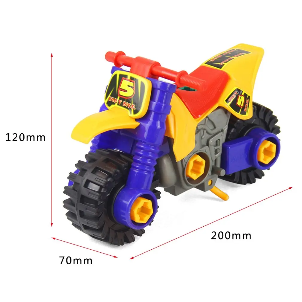 

OCDAY Mini Dismounting Beach Motorcycle Puzzle Toy Car Children Assembly Ability Development Toy Multicolour Diecast Moto Toys