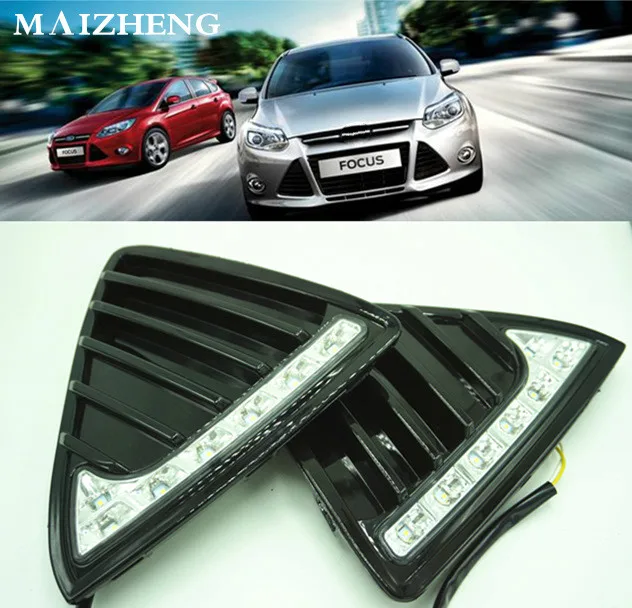 Дневные ходовые огсветильник DRL для Ford Focus 3 MK3 2012 ~ 2015 светодиодные