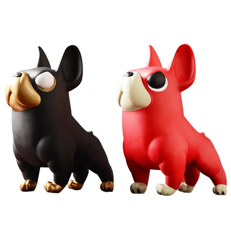 

Modern Creative PVC Black/Red France England Bulldog Miniature Figurines Animal Crafts Office Desk Home Decoration Wedding Gift