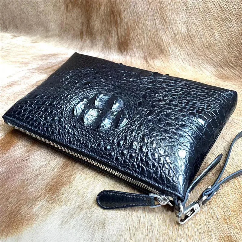 Сумка-клатч Мужская из натуральной крокодиловой кожи для ноутбука |