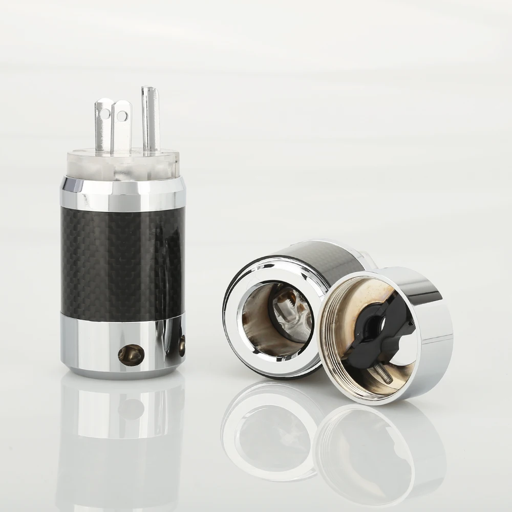 Углеродное волокно родиевое покрытие США Разъем питания IEC аудио разъем HIFI|power