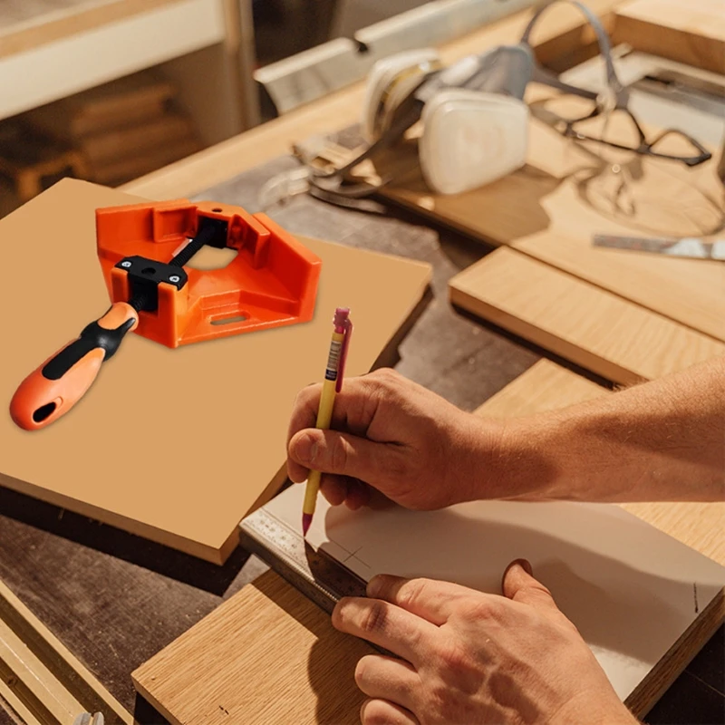 

Corner Clamp 90° Right Angle Orange Ideal Gift Your Family Friend to Do DIY Home for Picture Frames Installing Furniture