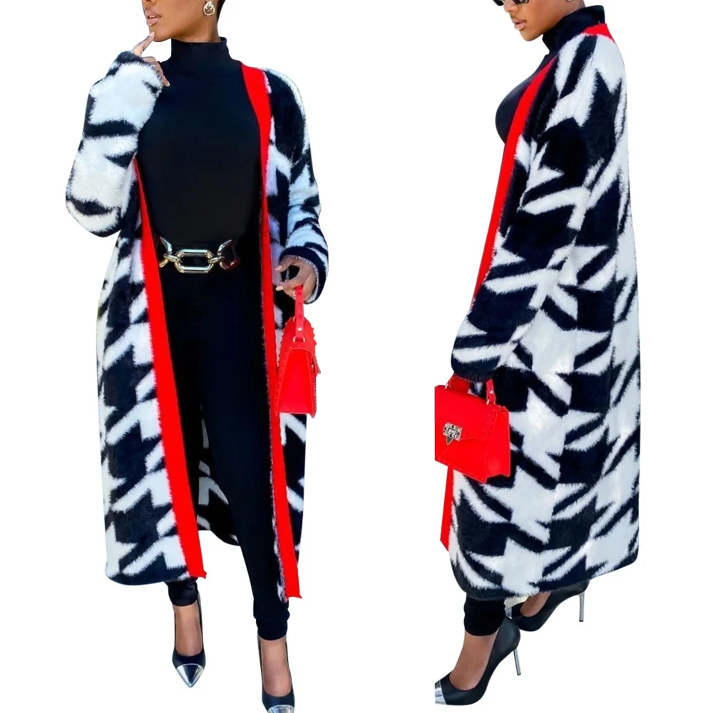 

Zoctuo Splicing Long Style Coat For Women Office Lady New 2021 Autumn And Winter Open Stitch Lab Coat Women