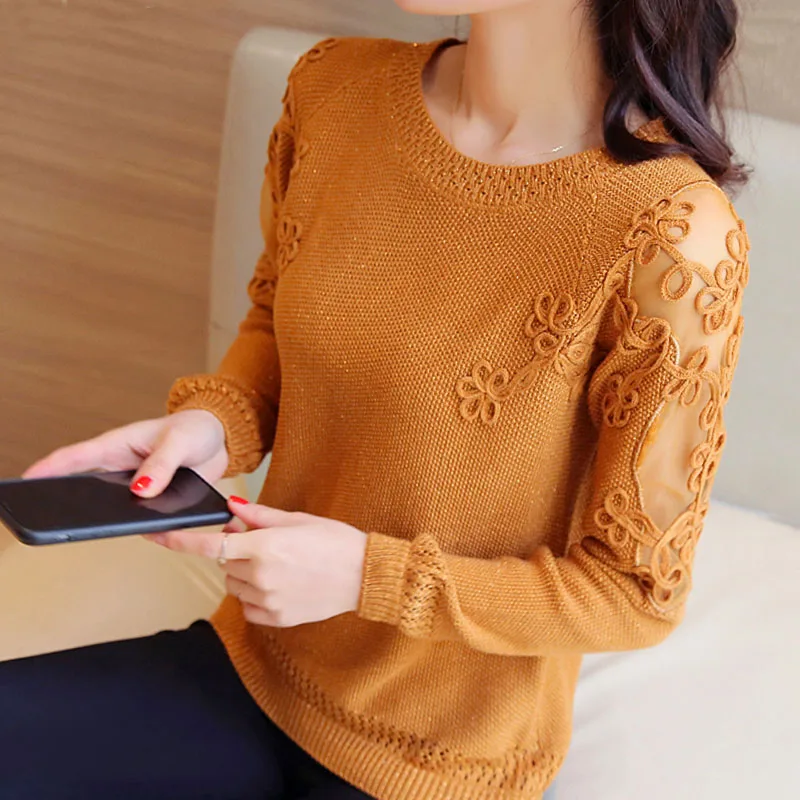 Mode femme automne hiver, женские свитера и пуловеры, зимний Одноцветный свитер с воротником-хомутом и бабочкой, женские блузы, топы 0274