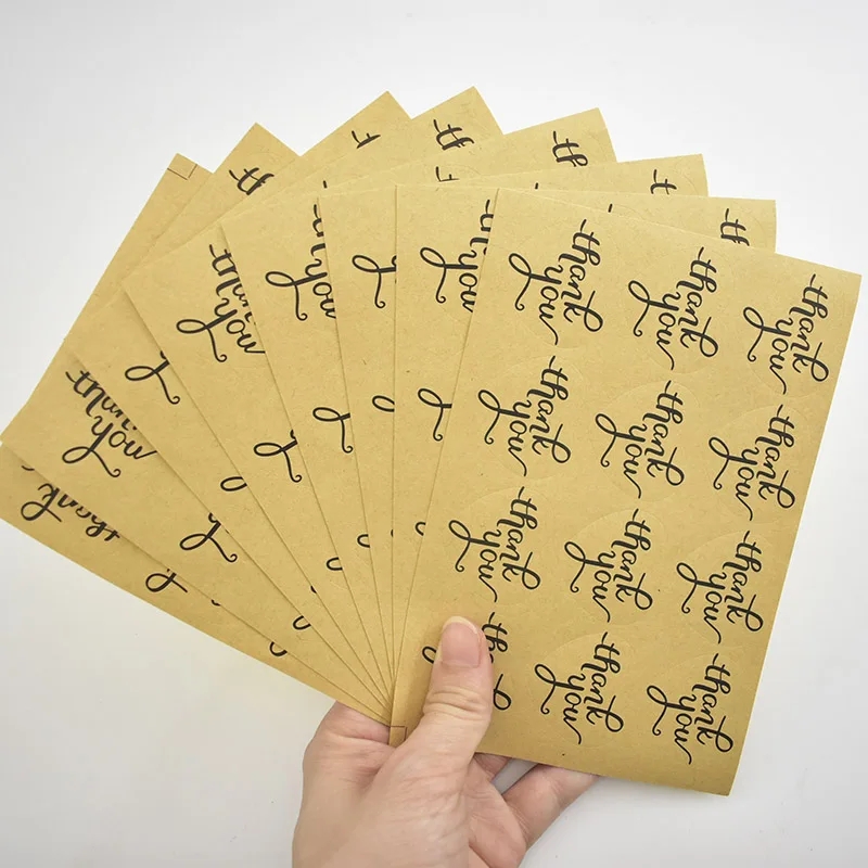 45 шт. винтажная наклейка с сердечками спасибо стикер этикеткой крафт-бумага