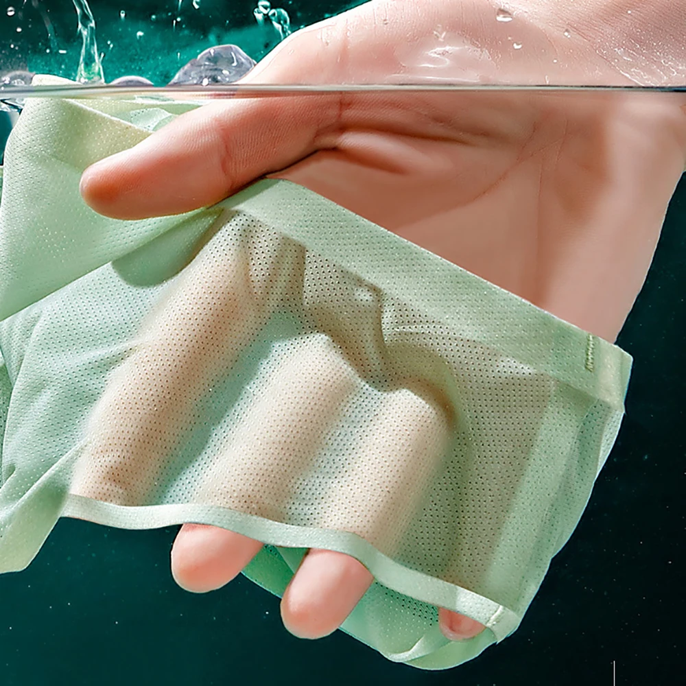 

Seamless Underwear panties Woman Ice Silk Mid-waist Sexy Large Size Lady's Triangular Summer New Mesh Briefs Underwear