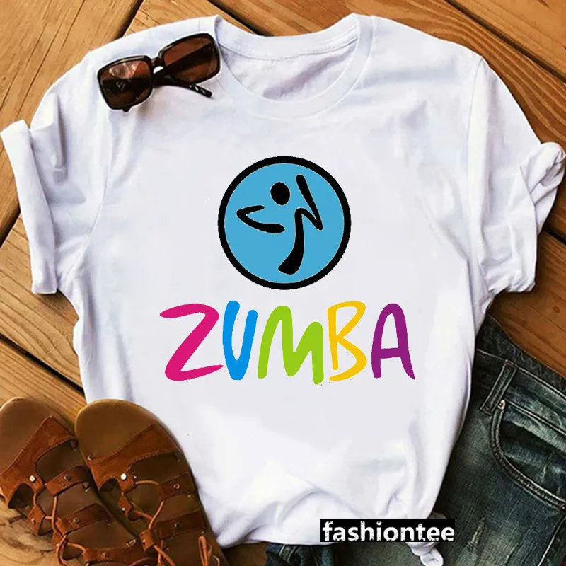 

Zumba Fitness t-shirt femmes danse amant Sport gymnastique vtements t-shirt hauts femme hanche Rock chemise t hauts femmes gr